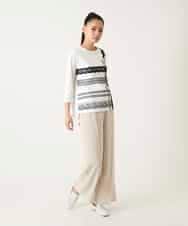 RBKFD31190 HIROKO BIS(ヒロコ ビス) レーステープデザインコットンカットソー ブラック