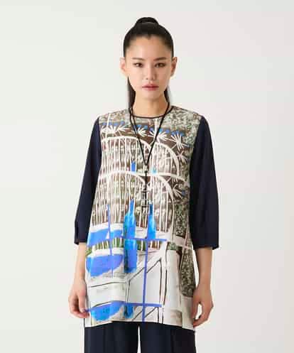 RBKFD36260 HIROKO BIS グラフィカルプリントチュニックプルオーバー