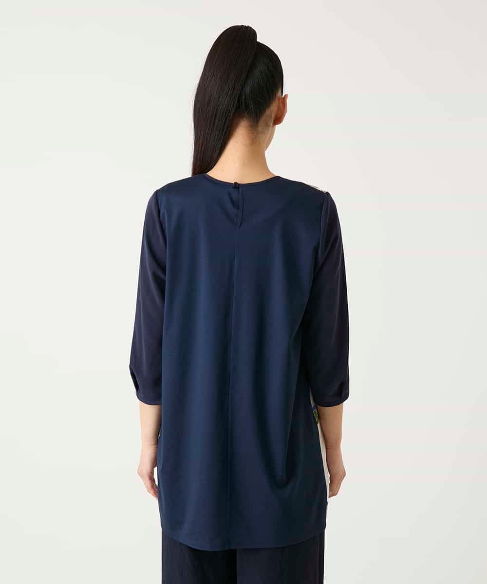 RBKFD36260 HIROKO BIS(ヒロコ ビス) グラフィカルプリントチュニックプルオーバー ブルー