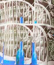 RBKFD36260 HIROKO BIS(ヒロコ ビス) グラフィカルプリントチュニックプルオーバー ブルー