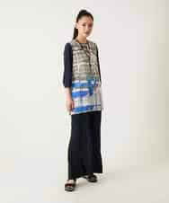 RBKFD36260 HIROKO BIS(ヒロコ ビス) グラフィカルプリントチュニックプルオーバー ブルー