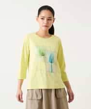 RBKFD38260 HIROKO BIS(ヒロコ ビス) 異素材ジョイントコラージュデザインカットソー イエロー