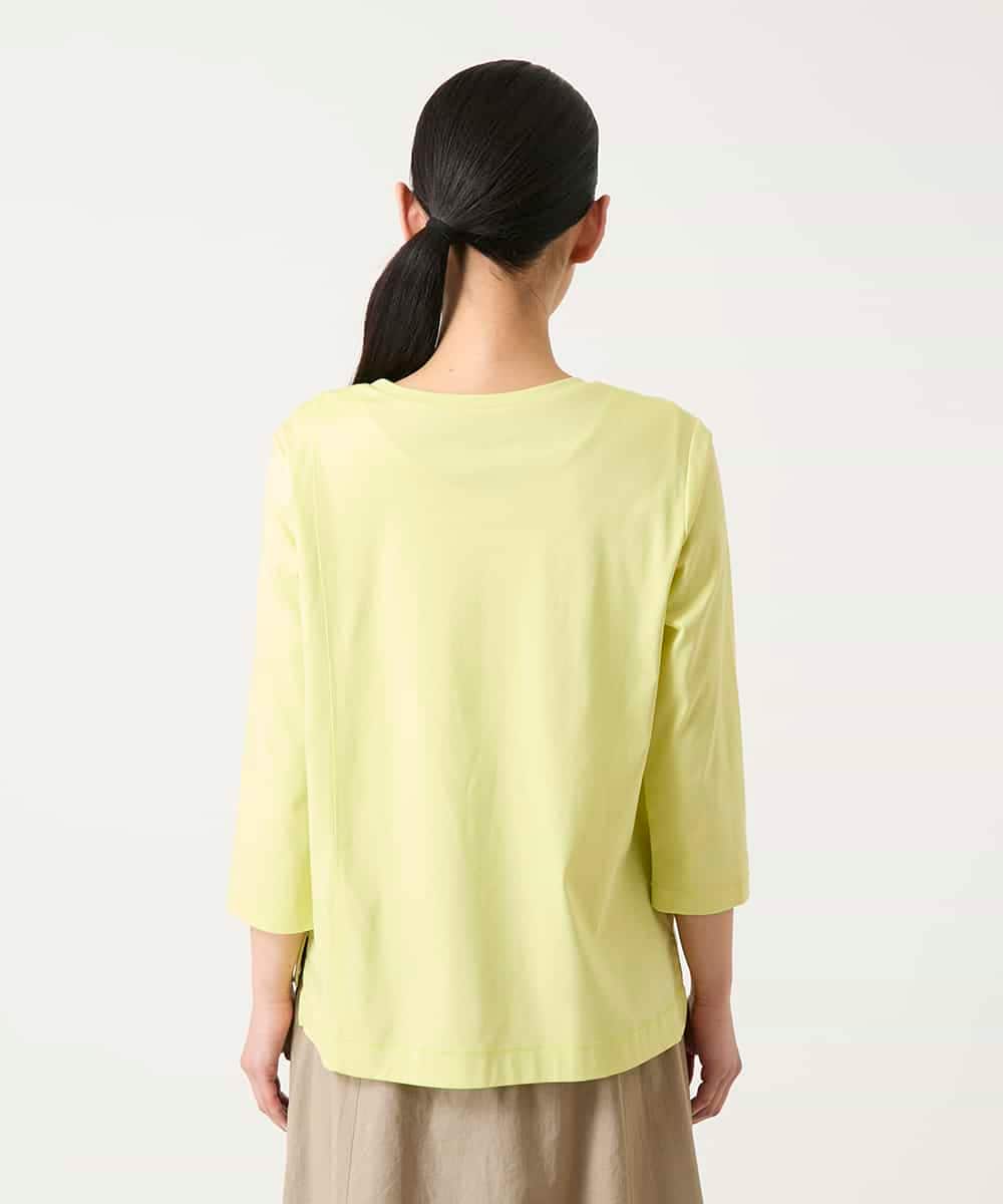 RBKFD38260 HIROKO BIS(ヒロコ ビス) 異素材ジョイントコラージュデザインカットソー イエロー