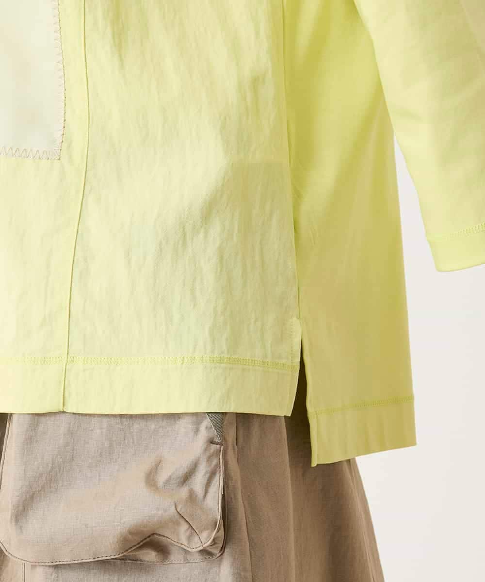 RBKFD38260 HIROKO BIS(ヒロコ ビス) 異素材ジョイントコラージュデザインカットソー イエロー