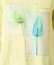 RBKFD38260 HIROKO BIS(ヒロコ ビス) 異素材ジョイントコラージュデザインカットソー イエロー