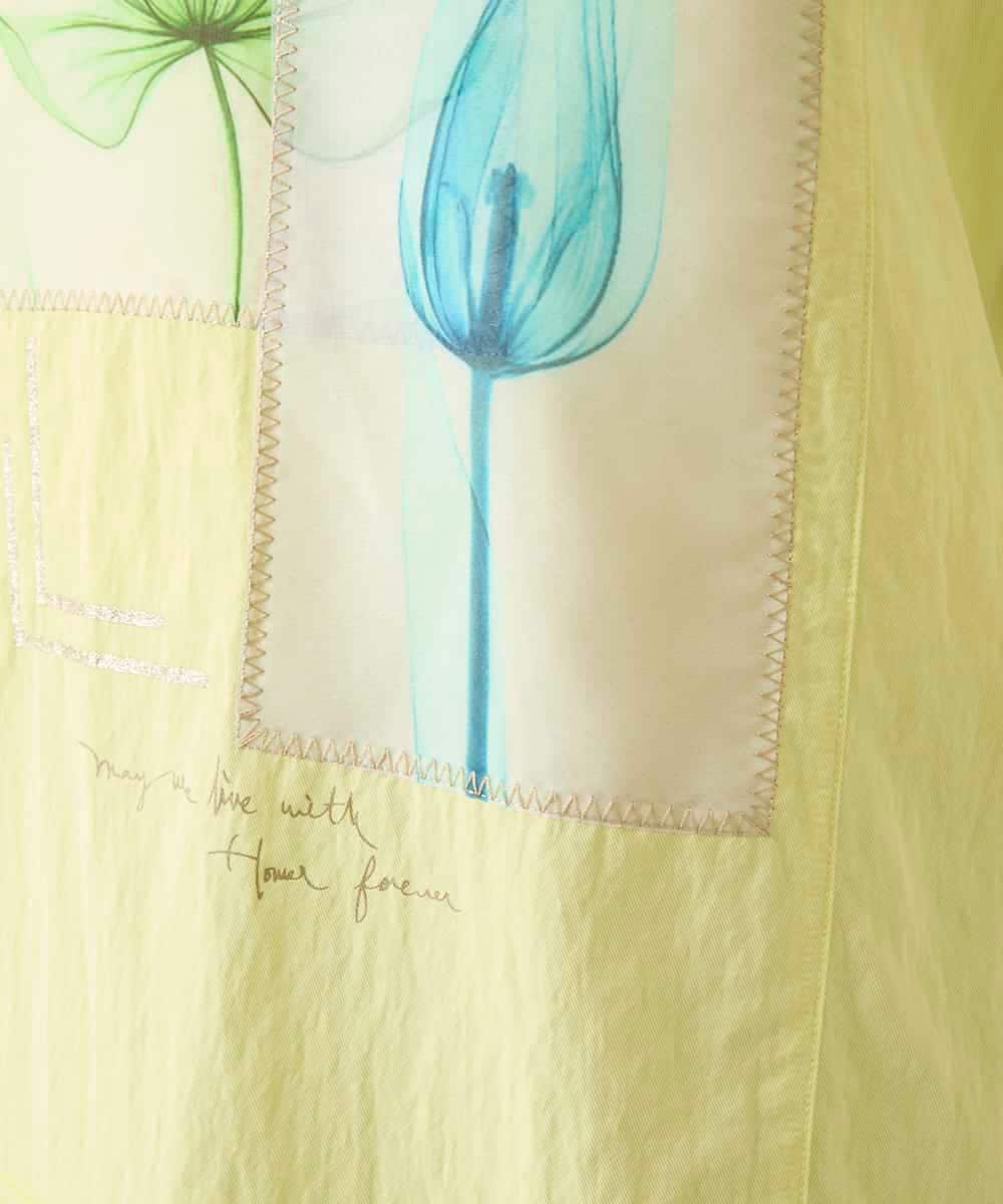 RBKFD38260 HIROKO BIS(ヒロコ ビス) 異素材ジョイントコラージュデザインカットソー イエロー