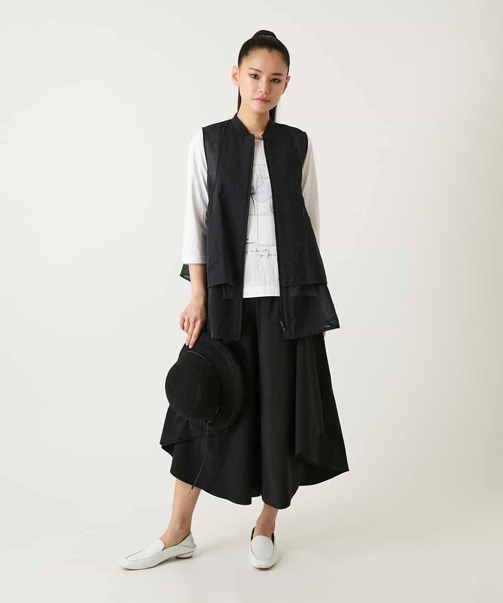 RBKFD38260 HIROKO BIS(ヒロコ ビス) 異素材ジョイントコラージュデザインカットソー イエロー