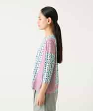 RBKFD40190 HIROKO BIS(ヒロコ ビス) 幾何デザインボックスシルエットブラウス グリーン