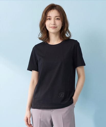 RBKGA11180  カーブ切り替えコットンカットソー /洗える