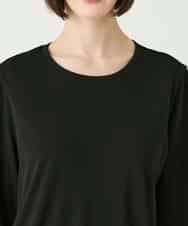 RBKGE01230 HIROKO BIS(ヒロコ ビス) 切り替えリブハーフスリーブカットソー ブラック