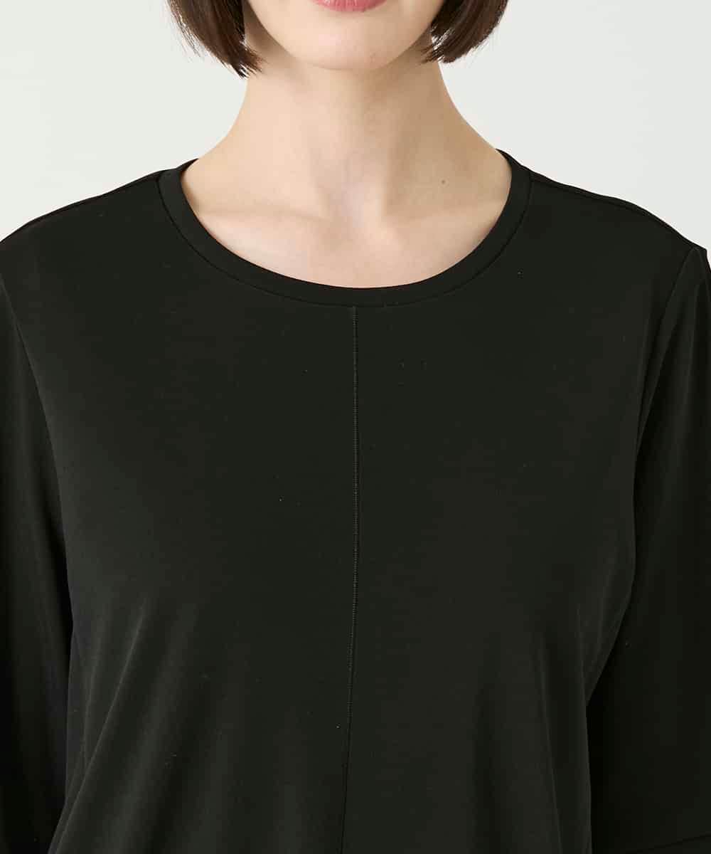 RBKGE01230 HIROKO BIS(ヒロコ ビス) 切り替えリブハーフスリーブカットソー ブラック