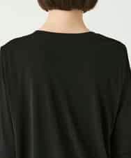 RBKGE01230 HIROKO BIS(ヒロコ ビス) 切り替えリブハーフスリーブカットソー ブラック