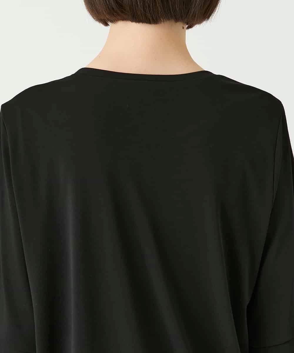 RBKGE01230 HIROKO BIS(ヒロコ ビス) 切り替えリブハーフスリーブカットソー ブラック