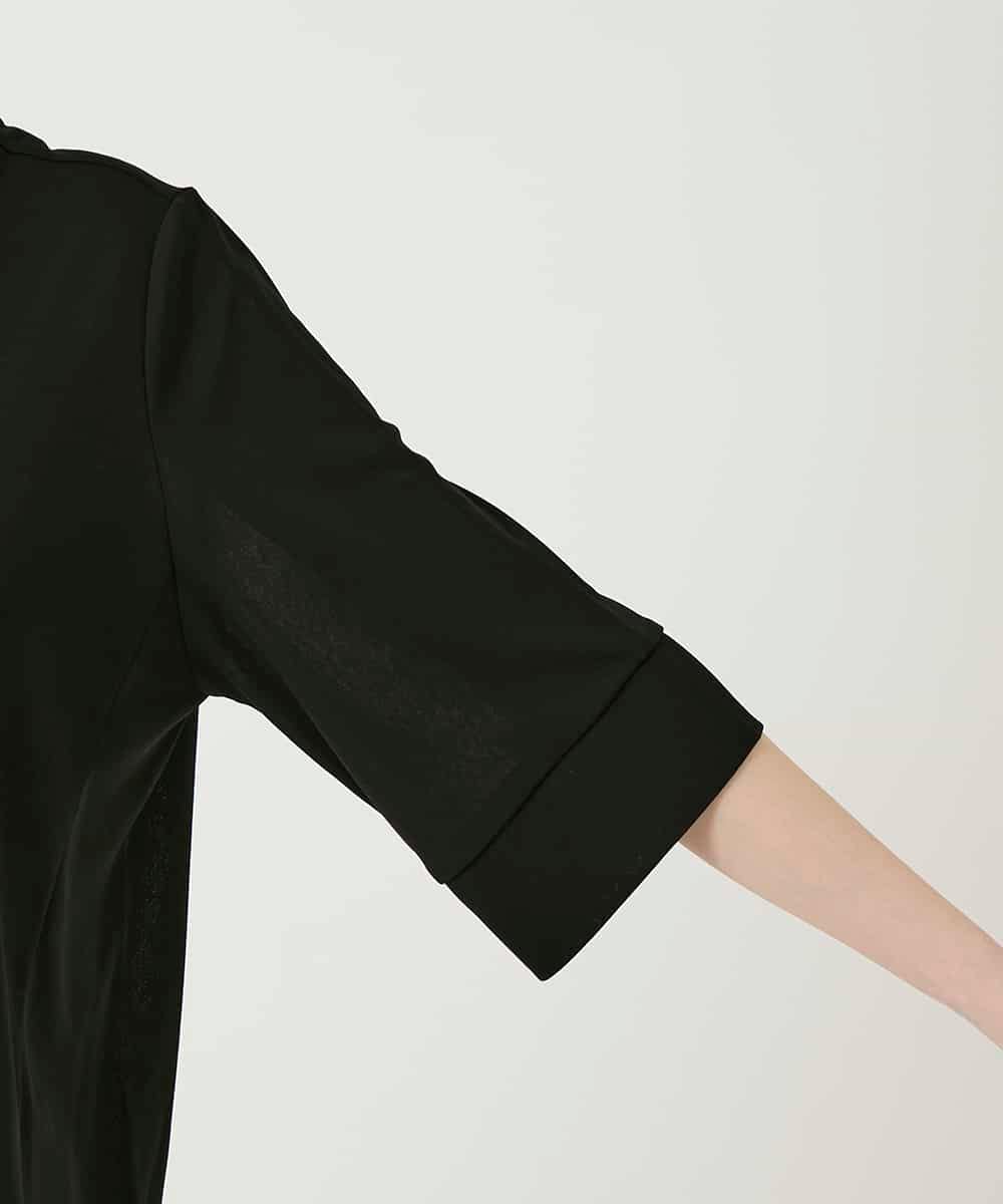 RBKGE01230 HIROKO BIS(ヒロコ ビス) 切り替えリブハーフスリーブカットソー ブラック