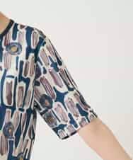 RBKGE03190 HIROKO BIS(ヒロコ ビス) エスニックグラフィックデザインカットソー ベージュ