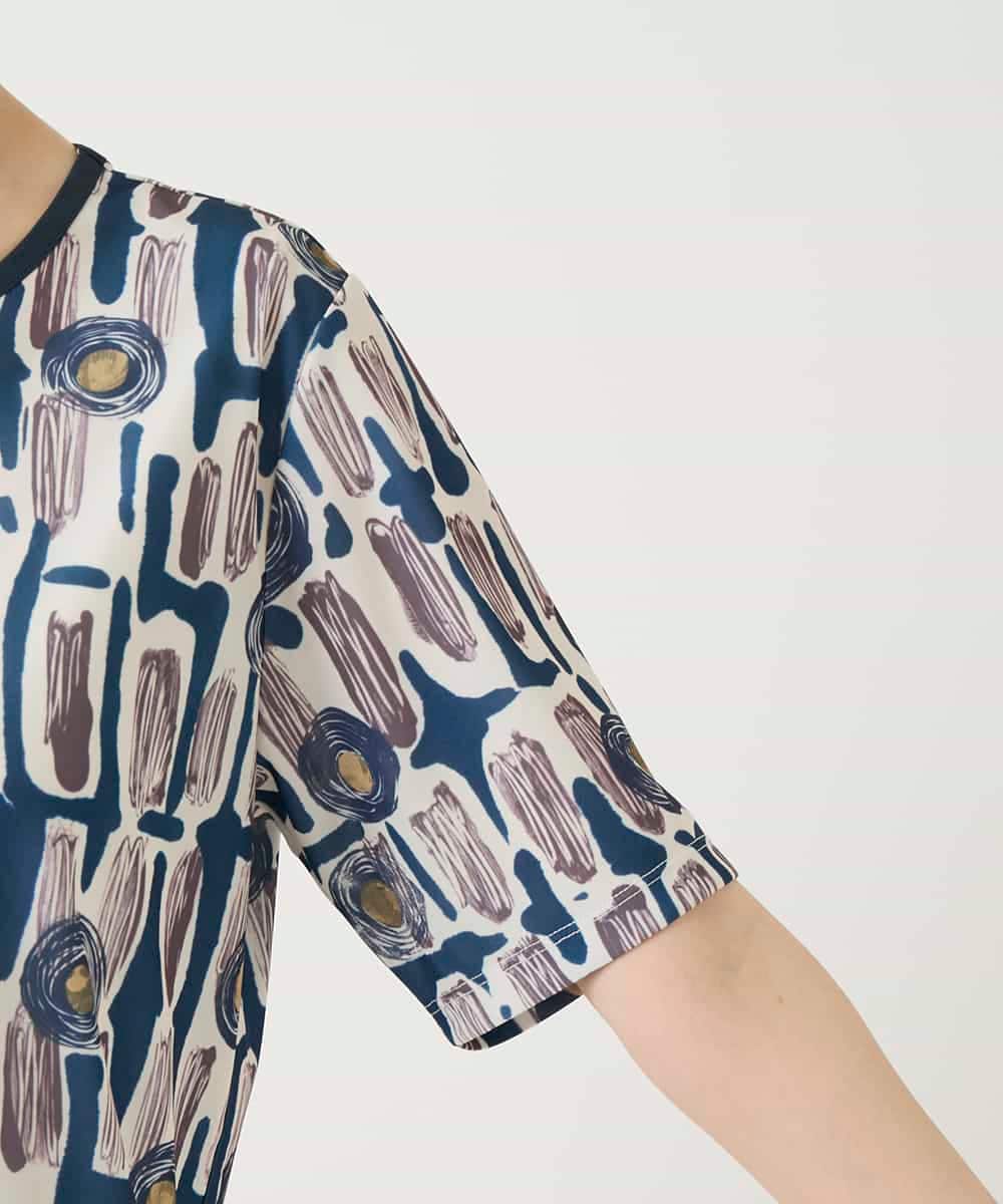 RBKGE03190 HIROKO BIS(ヒロコ ビス) エスニックグラフィックデザインカットソー ベージュ