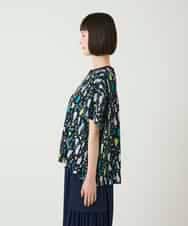 RBKGE23210 HIROKO BIS(ヒロコ ビス) 幾何柄デザインカットソー ネイビー