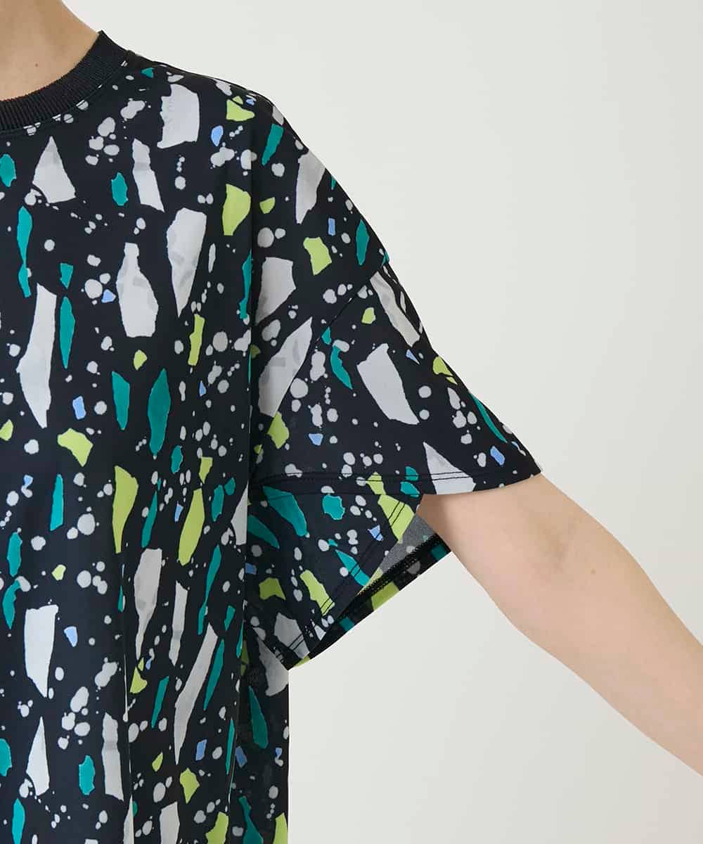 RBKGE23210 HIROKO BIS(ヒロコ ビス) 幾何柄デザインカットソー ネイビー