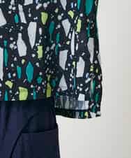 RBKGE23210 HIROKO BIS(ヒロコ ビス) 幾何柄デザインカットソー ネイビー