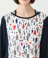 RBKGE24260 HIROKO BIS(ヒロコ ビス) 幾何柄デザインチュニック ホワイト