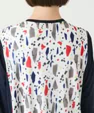 RBKGE24260 HIROKO BIS(ヒロコ ビス) 幾何柄デザインチュニック ホワイト