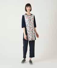 RBKGE24260 HIROKO BIS(ヒロコ ビス) 幾何柄デザインチュニック ホワイト