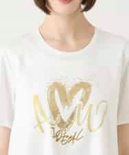 RBKGE25210 HIROKO BIS(ヒロコ ビス) スパンコールハートデザインカットソー ホワイト