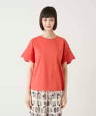 RBKGE26230 HIROKO BIS(ヒロコ ビス) スカラップレースデザインカットソー オレンジ