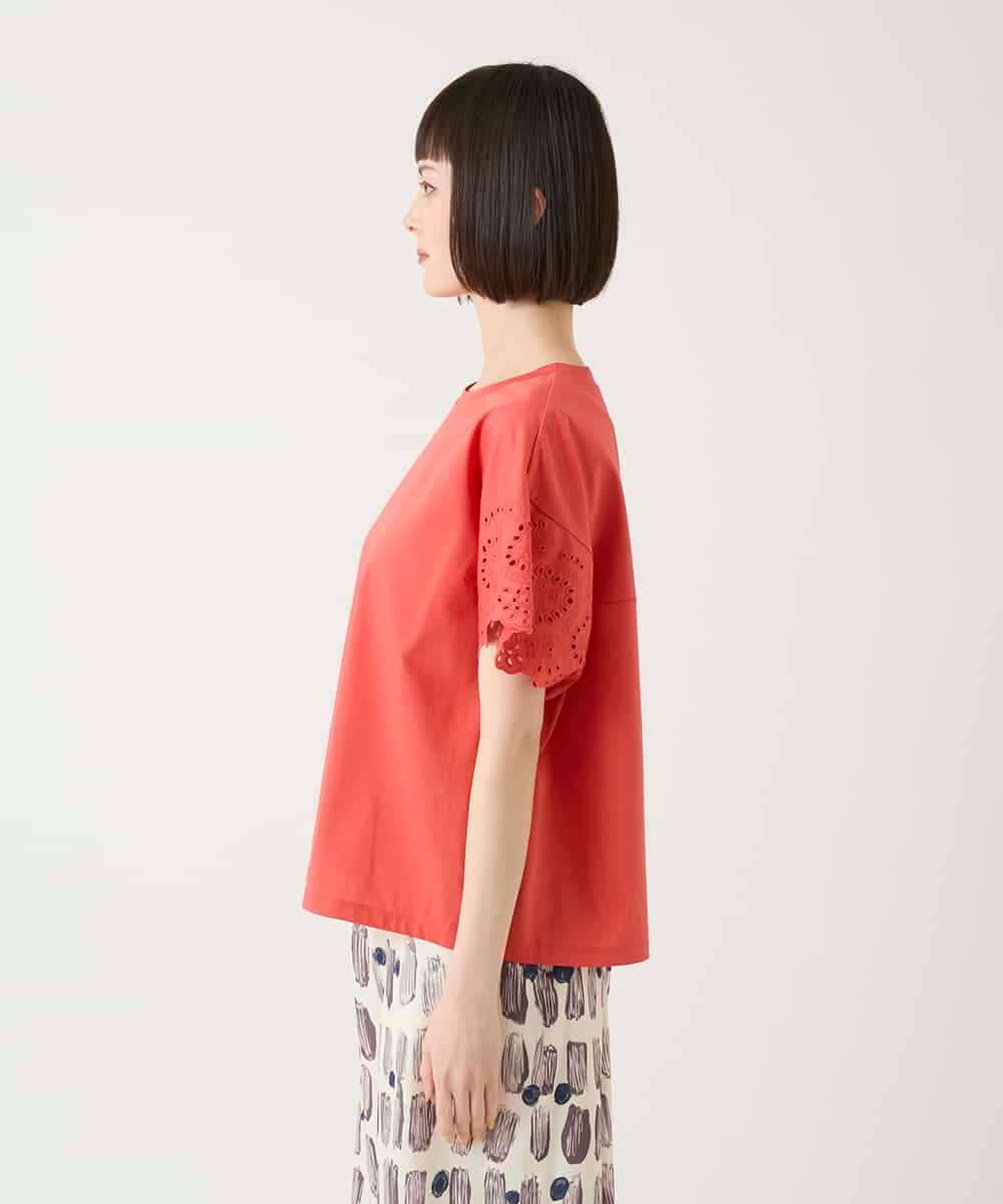 RBKGE26230 HIROKO BIS(ヒロコ ビス) スカラップレースデザインカットソー オレンジ