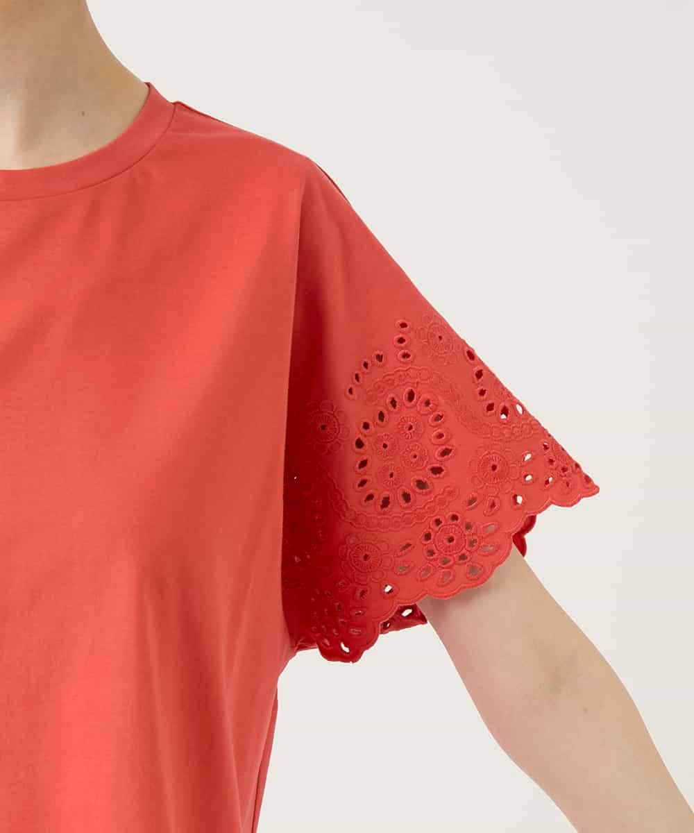 RBKGE26230 HIROKO BIS(ヒロコ ビス) スカラップレースデザインカットソー オレンジ