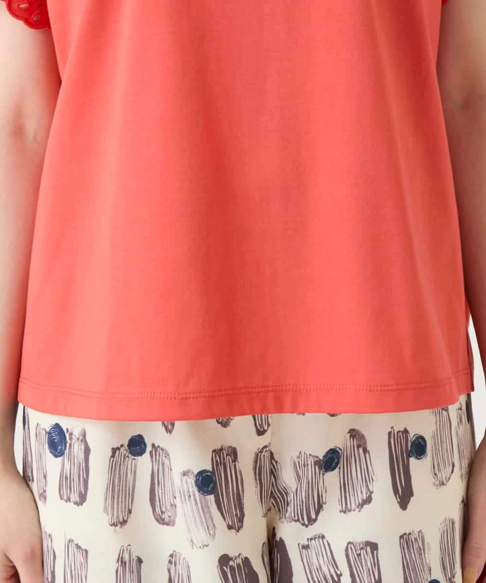 RBKGE26230 HIROKO BIS(ヒロコ ビス) スカラップレースデザインカットソー オレンジ