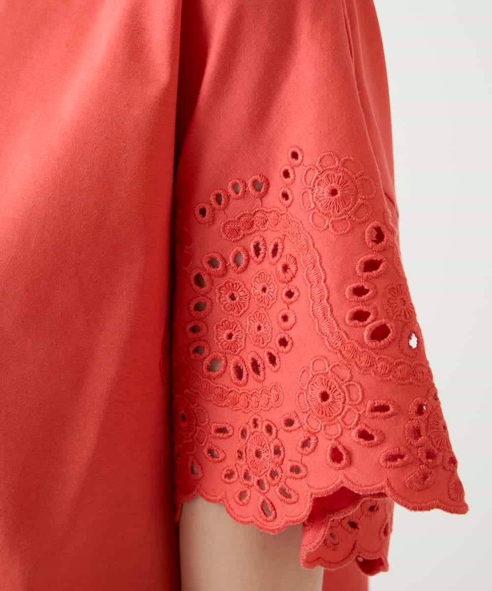 RBKGE26230 HIROKO BIS(ヒロコ ビス) スカラップレースデザインカットソー オレンジ