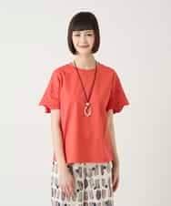 RBKGE26230 HIROKO BIS(ヒロコ ビス) スカラップレースデザインカットソー オレンジ