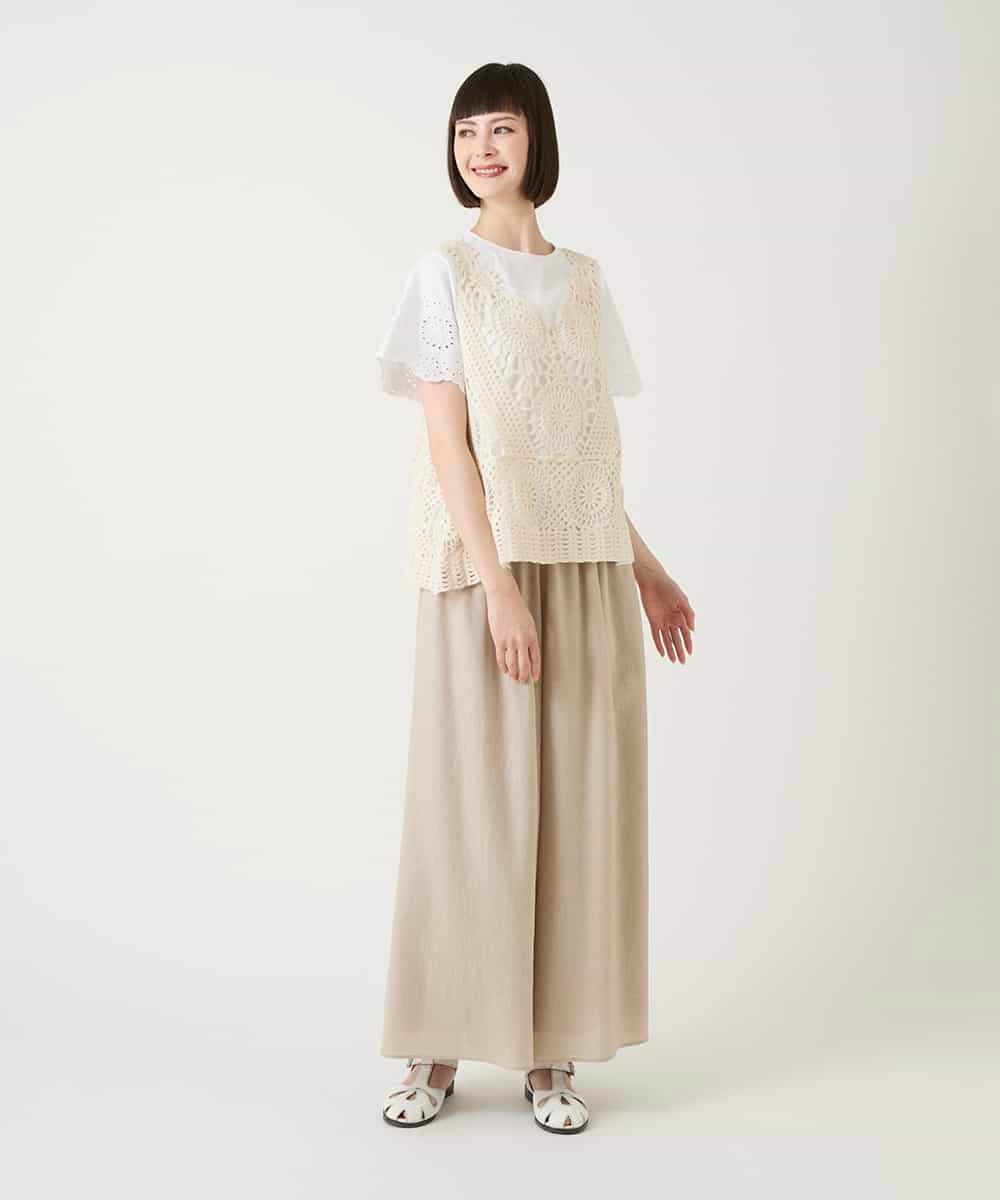 RBKGE26230 HIROKO BIS(ヒロコ ビス) スカラップレースデザインカットソー オレンジ