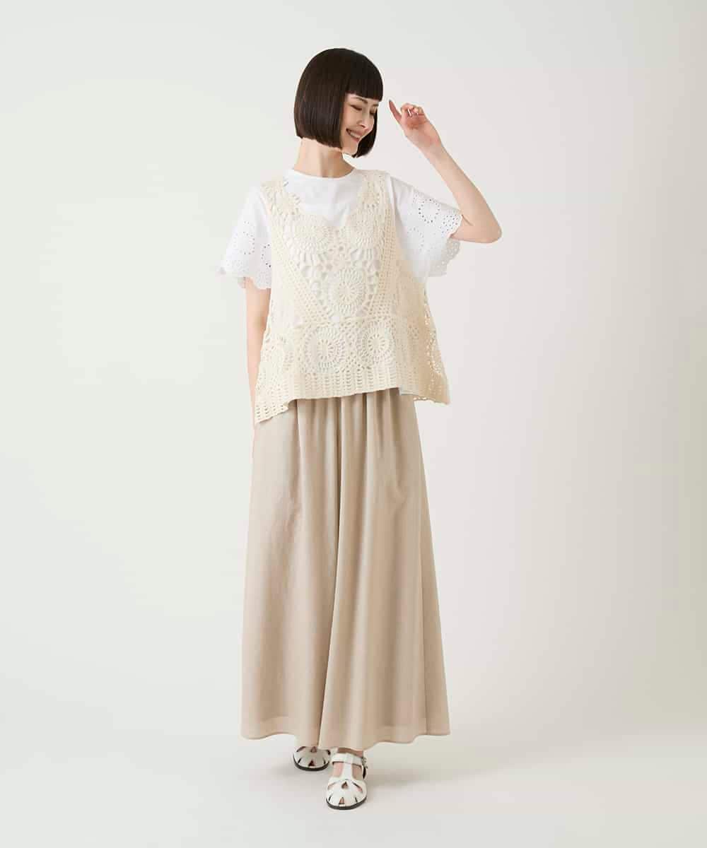 RBKGE26230 HIROKO BIS(ヒロコ ビス) スカラップレースデザインカットソー オレンジ