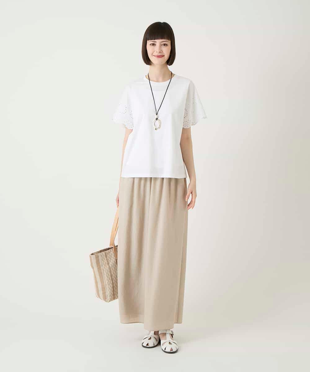 RBKGE26230 HIROKO BIS(ヒロコ ビス) スカラップレースデザインカットソー オレンジ