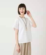 RBKGE26230 HIROKO BIS(ヒロコ ビス) スカラップレースデザインカットソー オレンジ