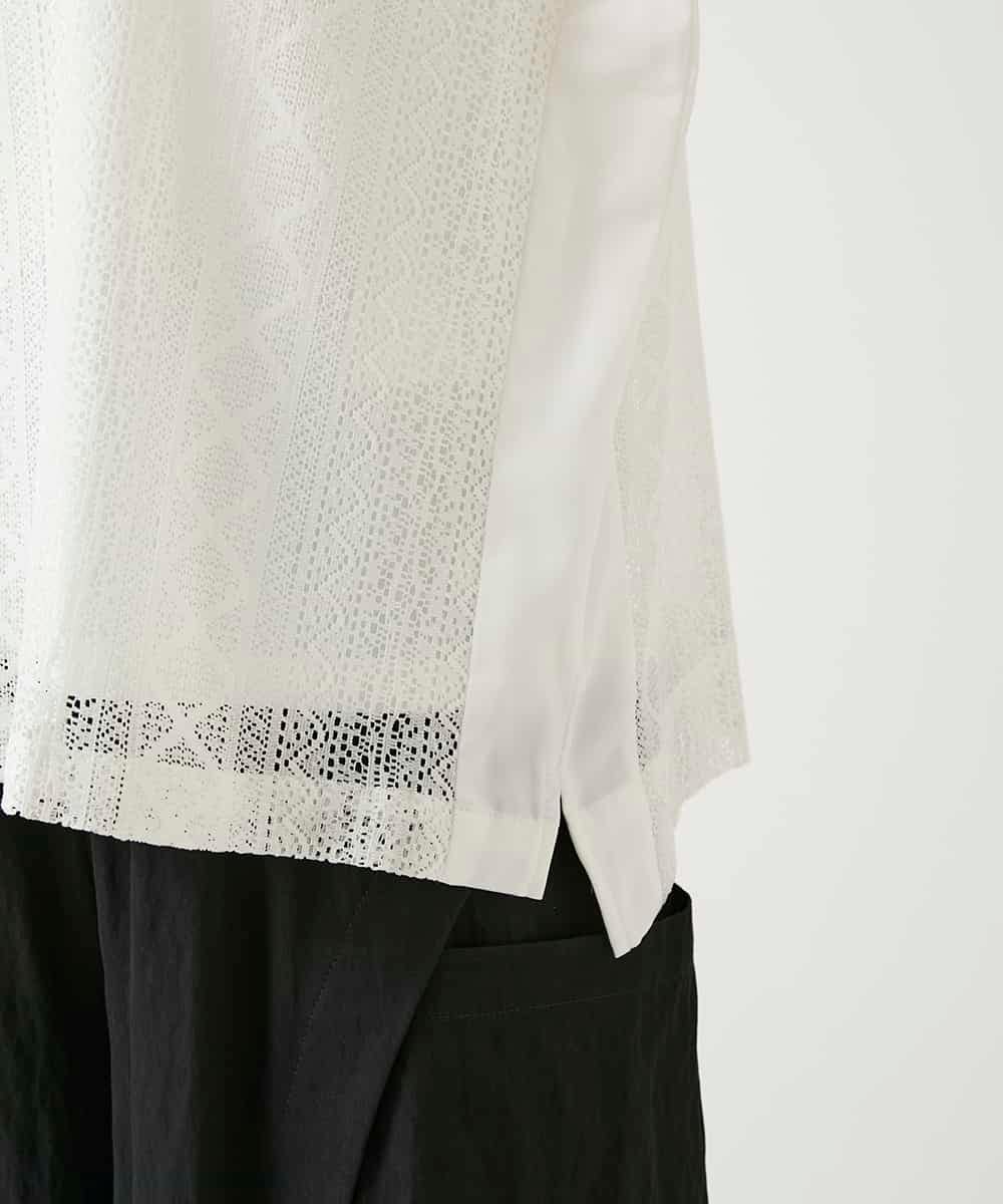 RBKGE30230 HIROKO BIS(ヒロコ ビス) ストライプレースカットソー ホワイト