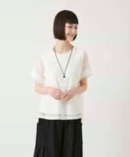 RBKGE30230 HIROKO BIS(ヒロコ ビス) ストライプレースカットソー ホワイト