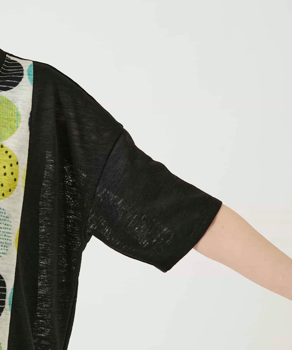 RBKGE35210 HIROKO BIS(ヒロコ ビス) カラフルパターンドットTシャツ アイボリー