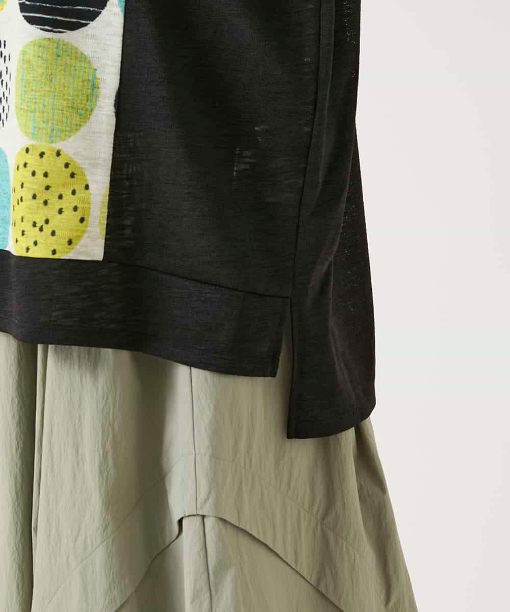 RBKGE35210 HIROKO BIS(ヒロコ ビス) カラフルパターンドットTシャツ アイボリー