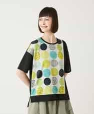 RBKGE35210 HIROKO BIS(ヒロコ ビス) カラフルパターンドットTシャツ アイボリー