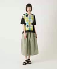 RBKGE35210 HIROKO BIS(ヒロコ ビス) カラフルパターンドットTシャツ アイボリー