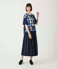 RBKGE35210 HIROKO BIS(ヒロコ ビス) カラフルパターンドットTシャツ アイボリー