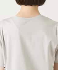 RBKGE45230 HIROKO BIS(ヒロコ ビス) ラメロゴ刺繍ボーダーカットソー ライトグレー