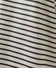 RBKGE45230 HIROKO BIS(ヒロコ ビス) ラメロゴ刺繍ボーダーカットソー ライトグレー