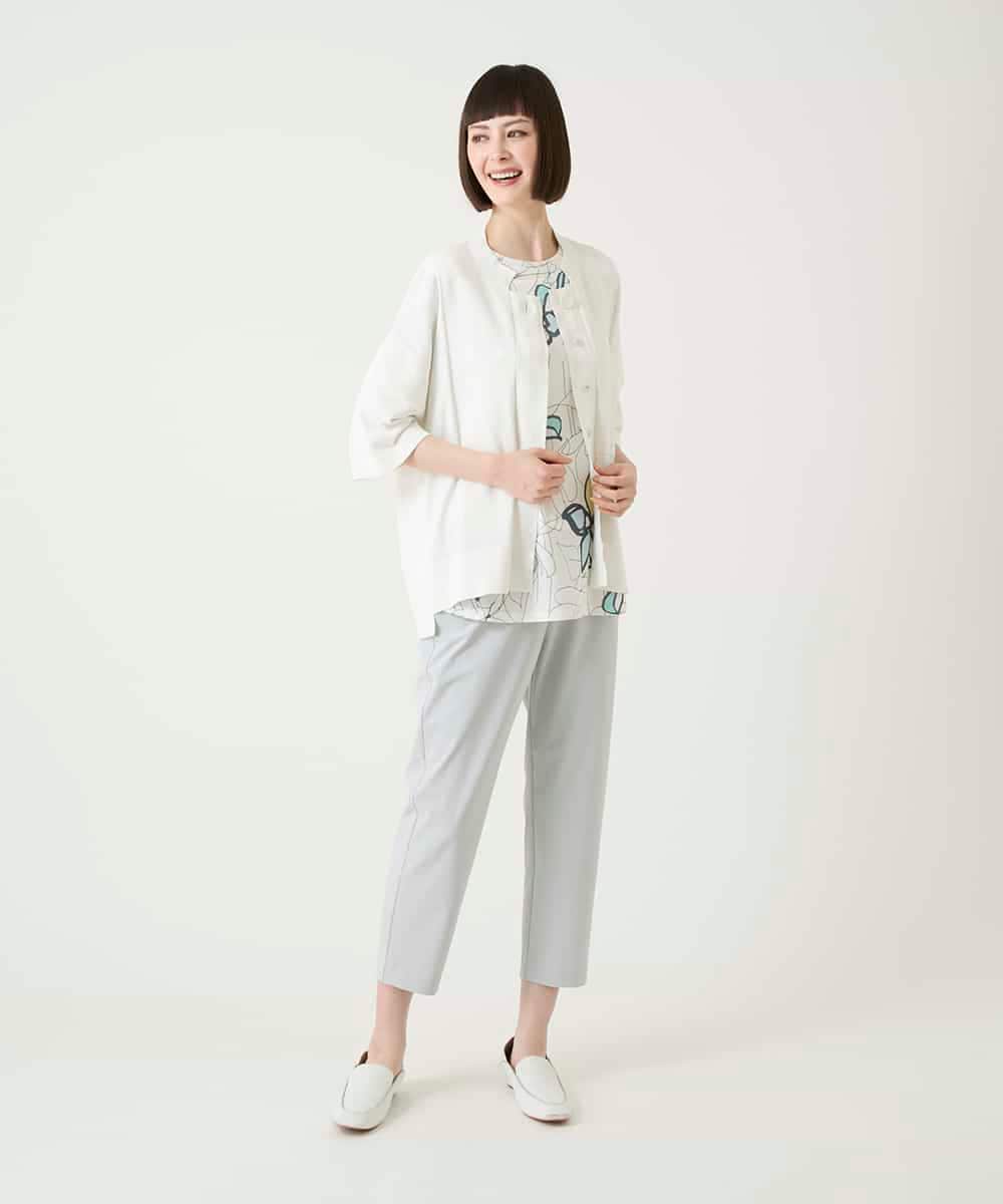 RBKGE47220 HIROKO BIS(ヒロコ ビス) アートフラワーフレアスリーブカットソー ホワイト