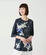 RBKGE47220 HIROKO BIS(ヒロコ ビス) アートフラワーフレアスリーブカットソー ホワイト