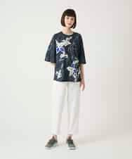 RBKGE47220 HIROKO BIS(ヒロコ ビス) アートフラワーフレアスリーブカットソー ホワイト