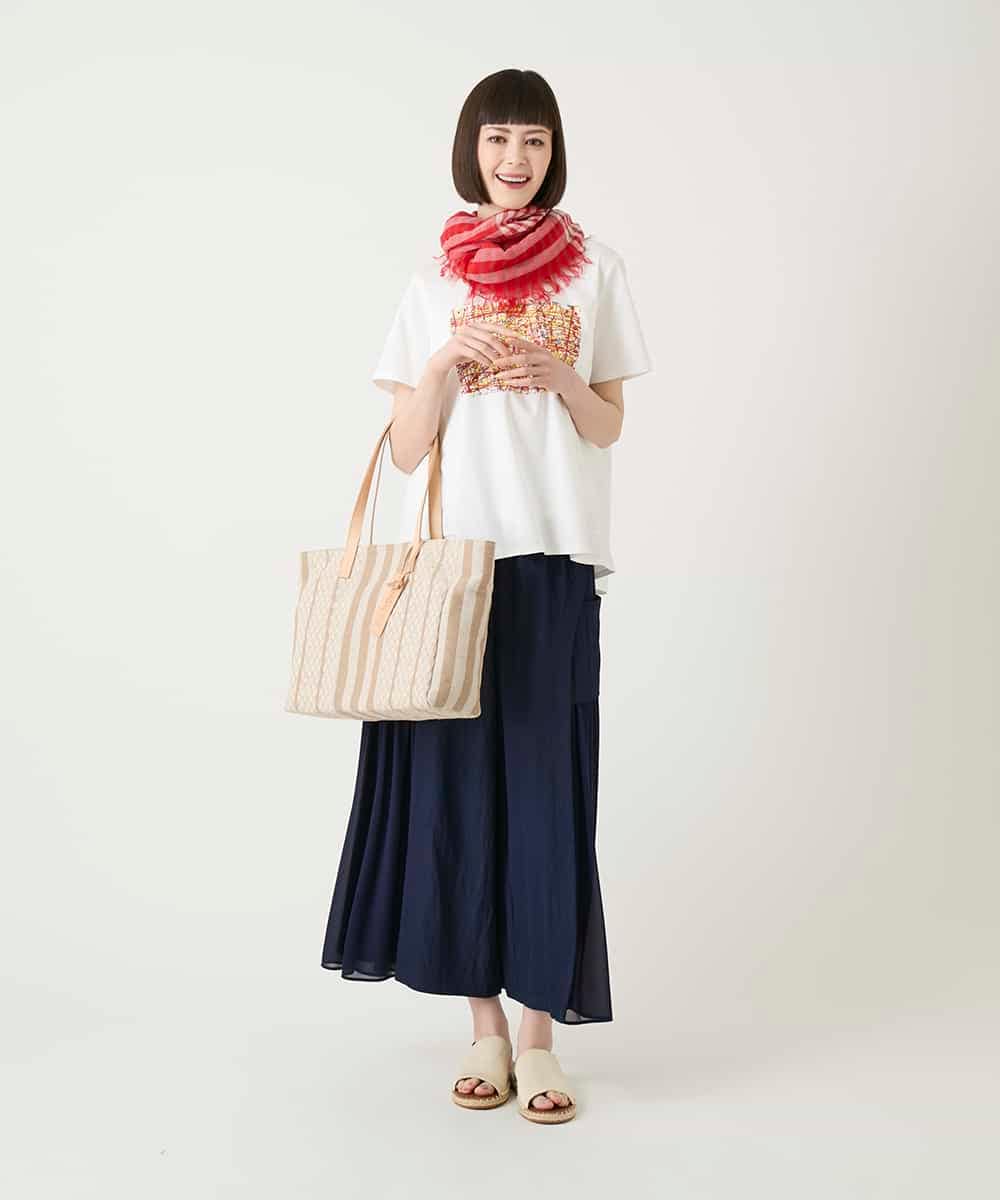 RBKGE50180 HIROKO BIS(ヒロコ ビス) 【接触冷感】ペイントグラフィックデザインカットソー ホワイト